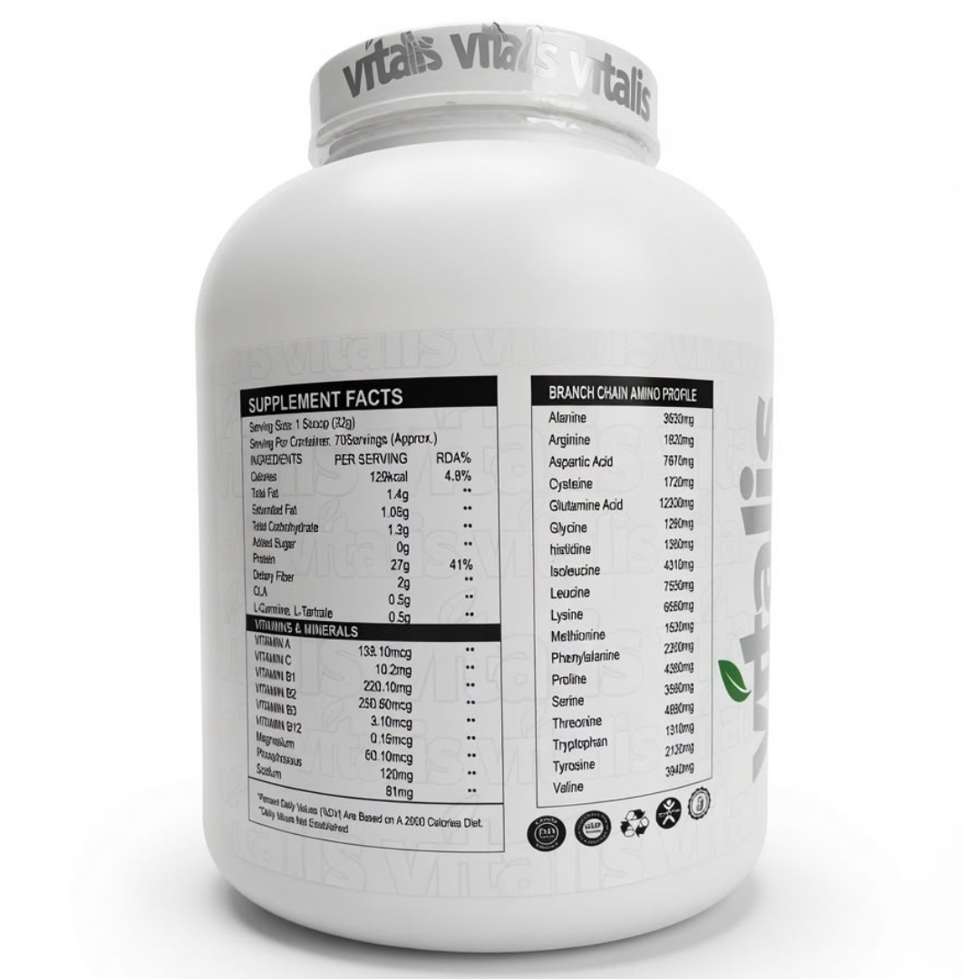 Vitalis Ripped ISO Whey Protein – Chocolate Flavour | 27g Protein | 70 Servings | 5 lb (2.27 kg)